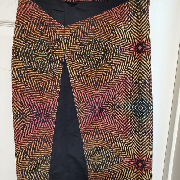 Nicole Miller Atelier Skirt Size 8 Multicolor Print Pencil Slit - Picture 3 of 5